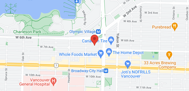 map of 205 511 W 7TH AVENUE